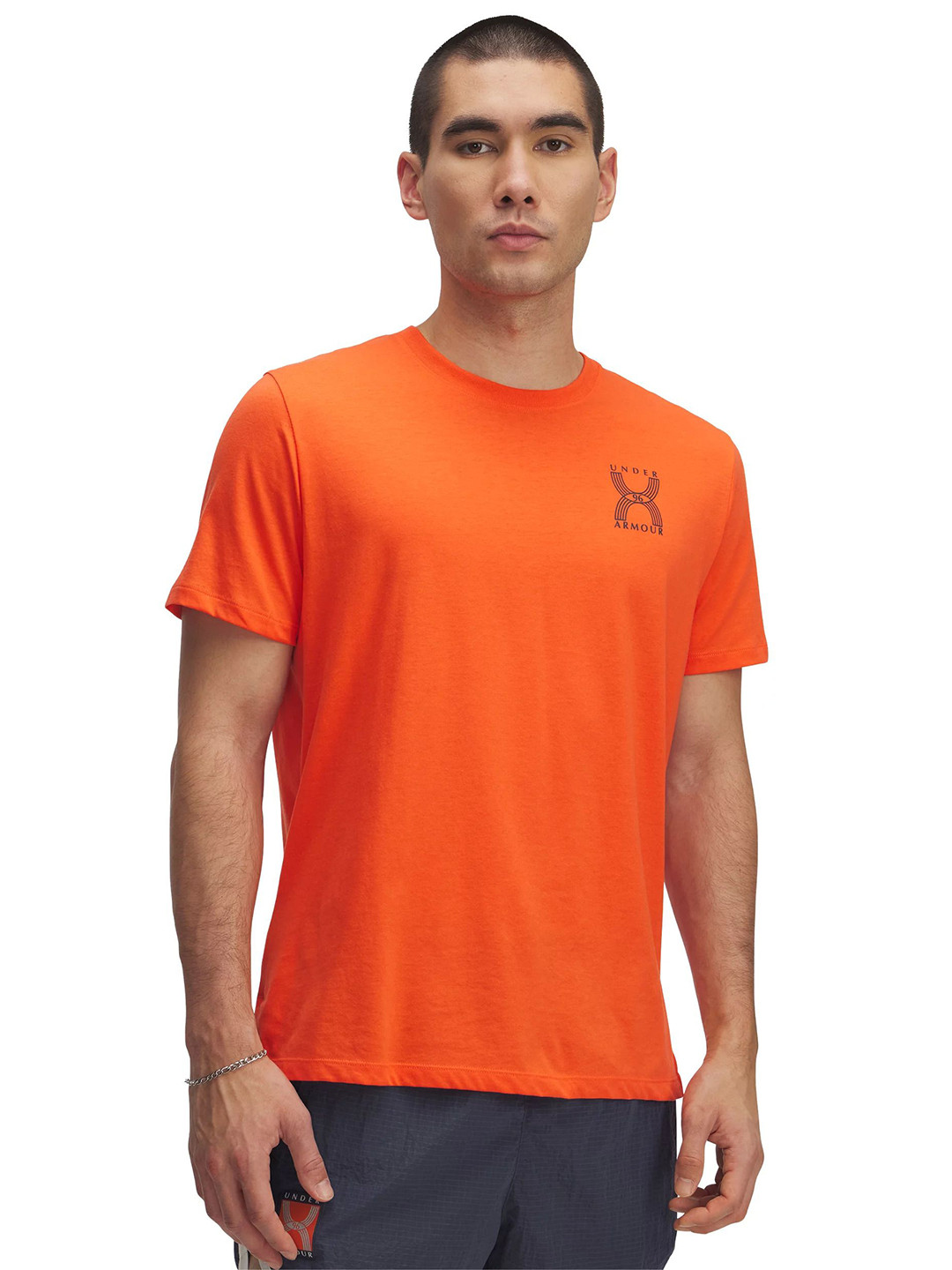 UNDER ARMOUR Rum 96 Brand Logo Printed Round Neck Short Sleeve Casual T-Shirt