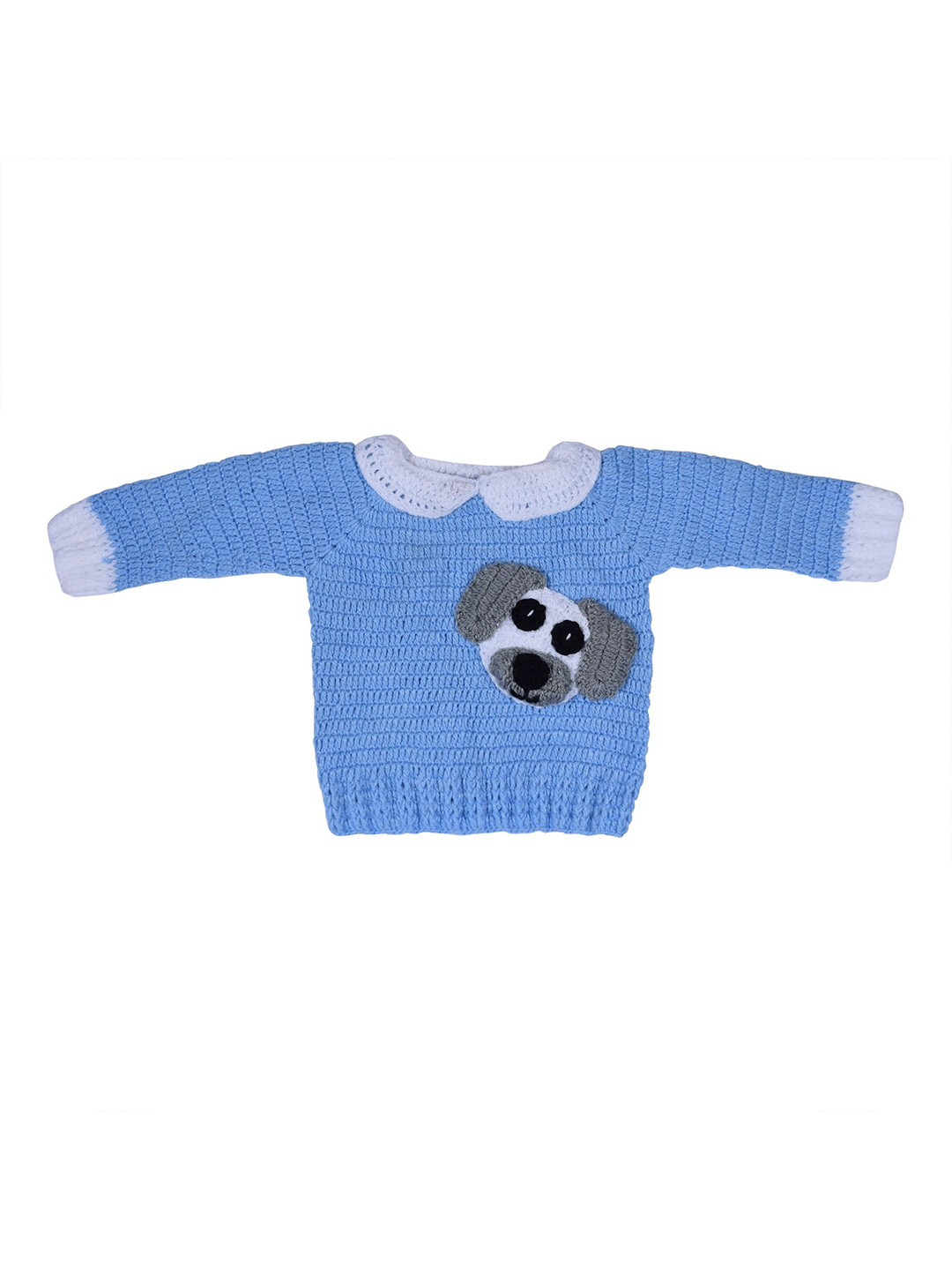 Star Lath Kids Open Knit Long Sleeves Woollen Sweater Vest