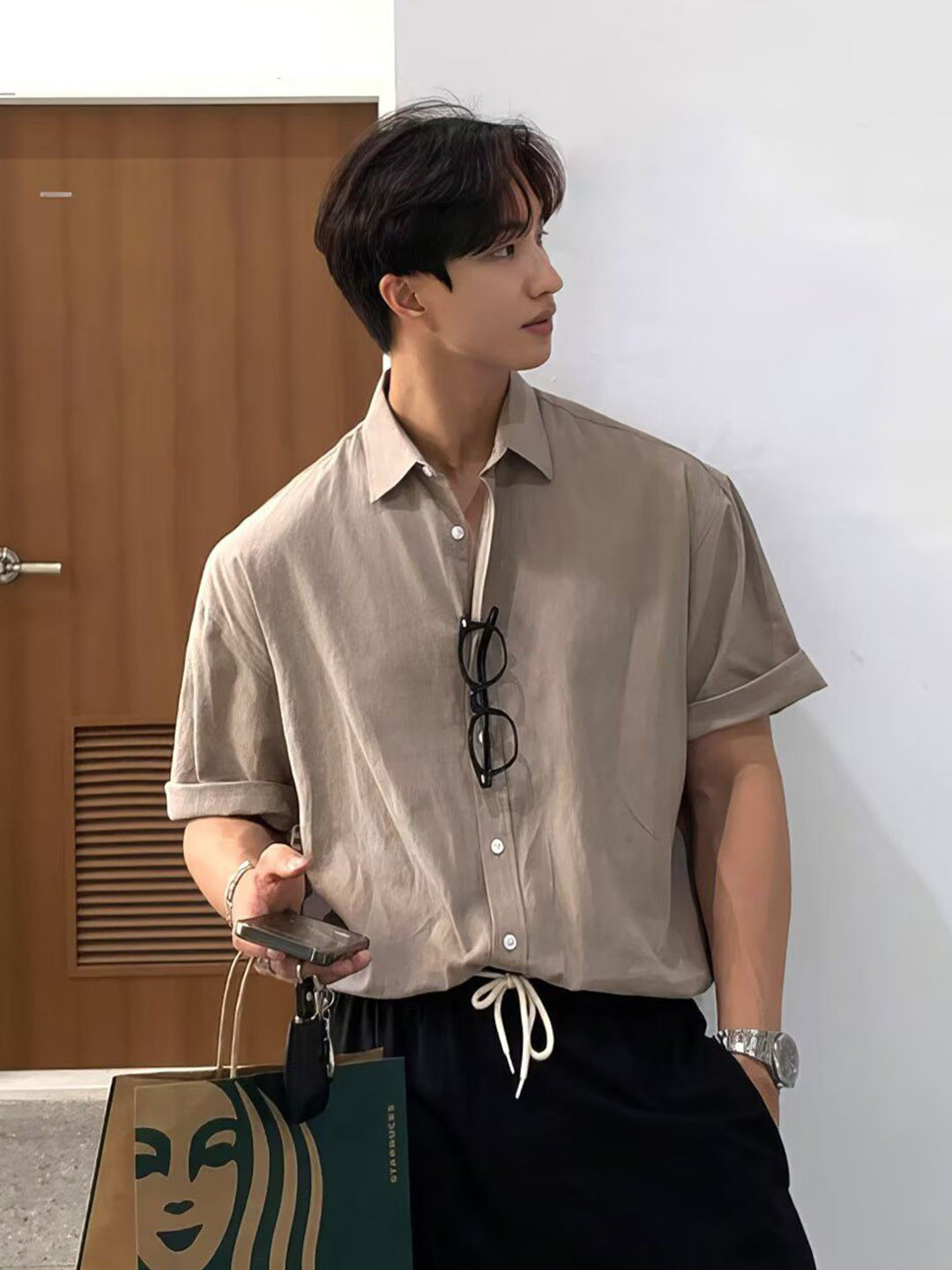 StyleCast x Revolte Slim Collar Short Sleeves Regular Fit Shirt