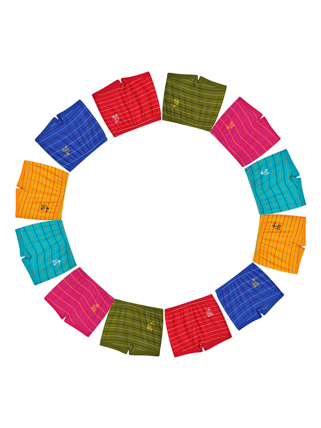 YELLOWDELIGHT Pack Of 12 Striped Cotton Hipster Briefs +YD 810 Naya (b) lte strp dr 0-6m-1