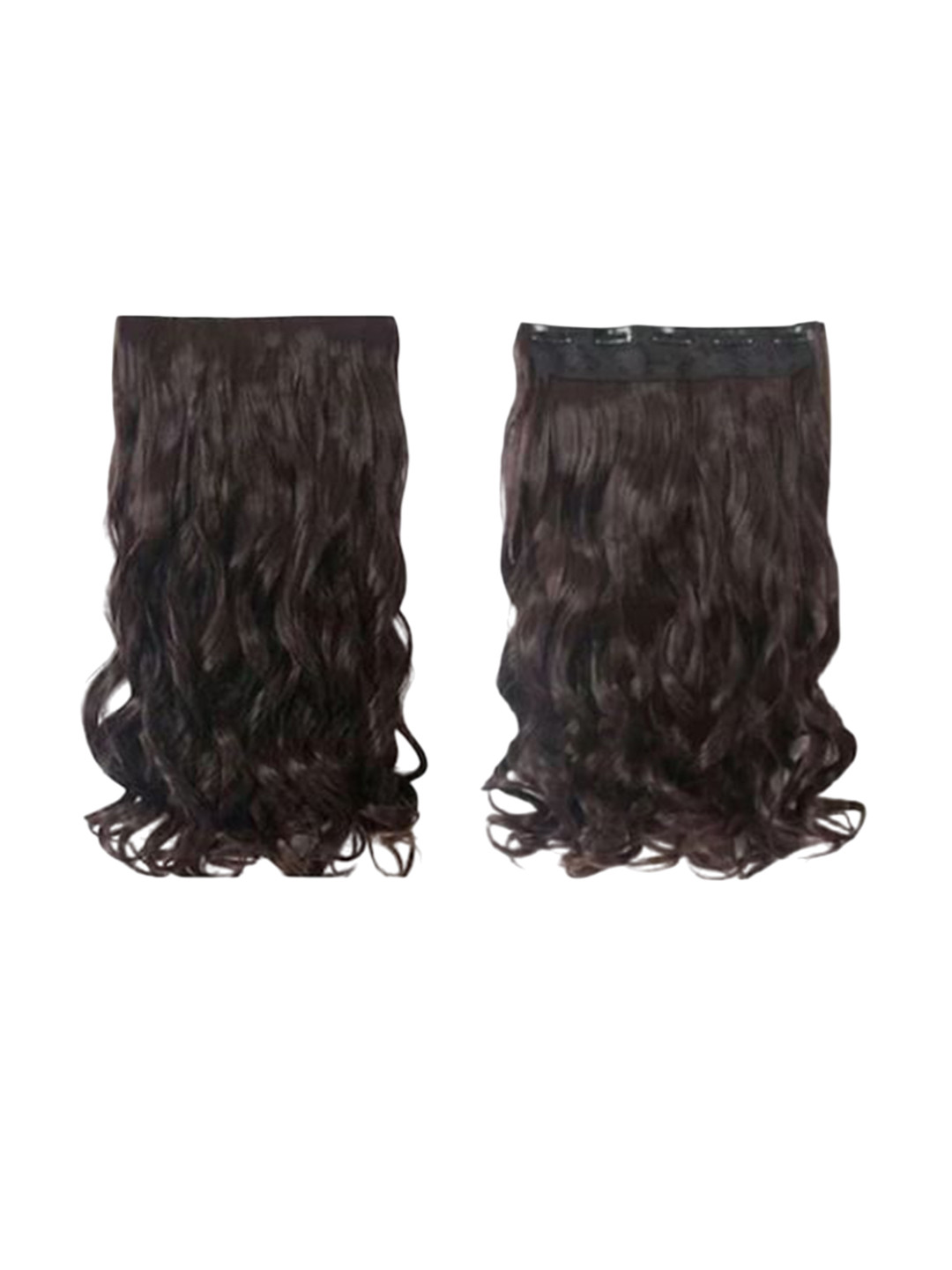 EL CABELL Clip In Curly Locks Hair Extension - Brown - 24 Inch