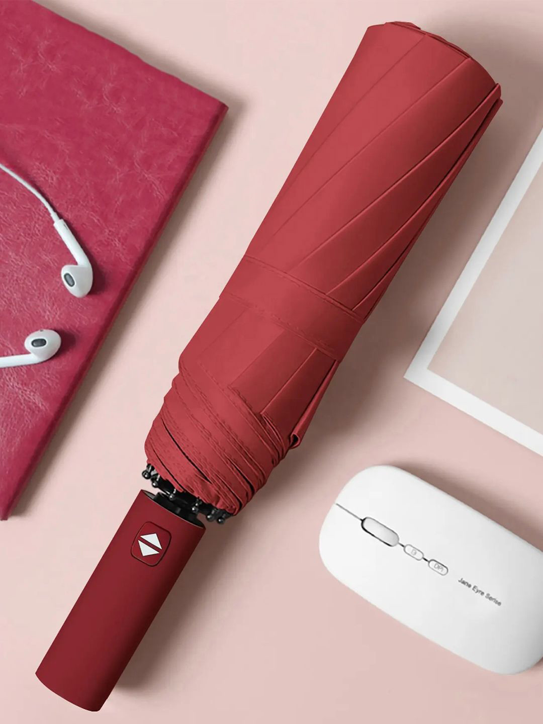 Steve & Anderson Red Automatic 3 Fold Umbrellas