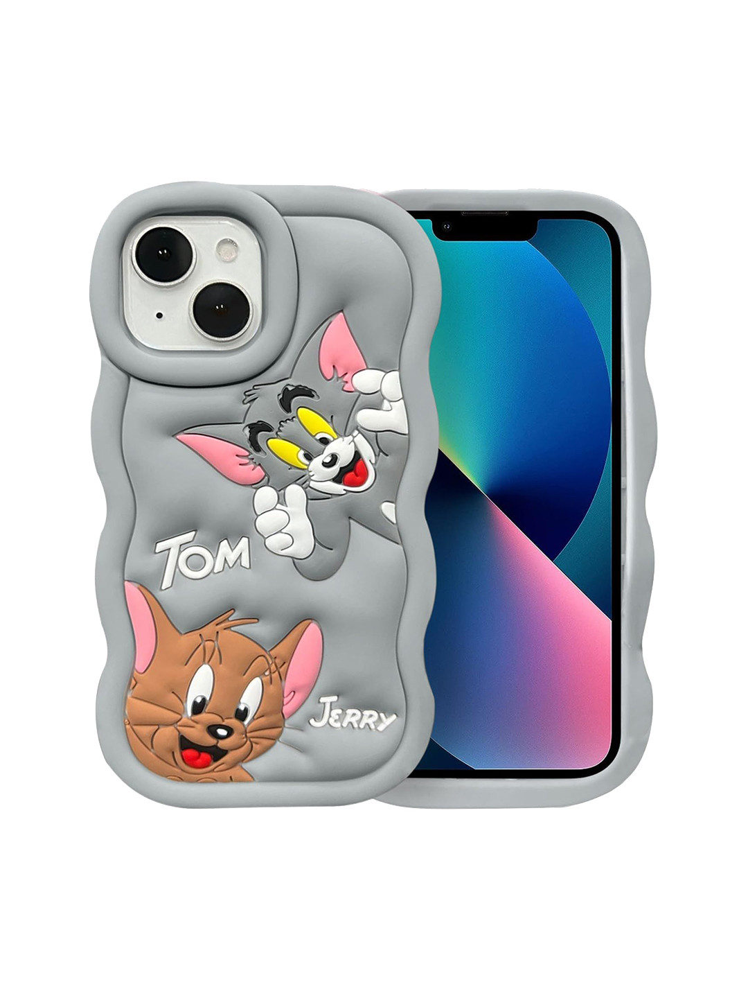 CASE CREATION Cartoon Characters Printed iPhone 14 Plus Rubber Bumper Case Mobile Cover