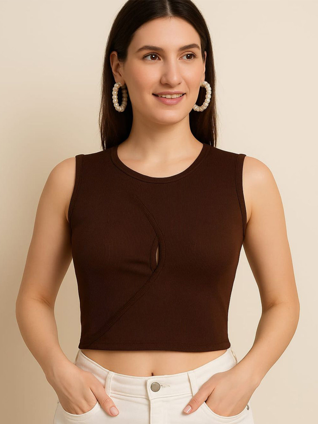 Miava Joylina Women Ribbed Tank Crop Top
