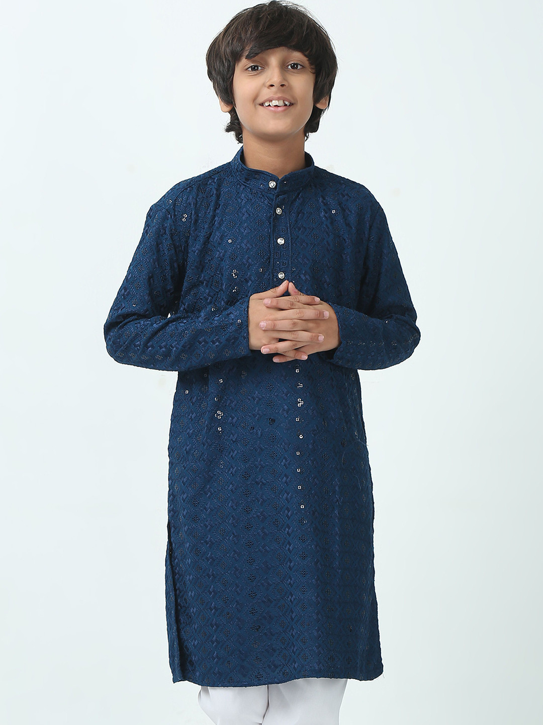 CHILINS Boys Embroidered Kurta Set