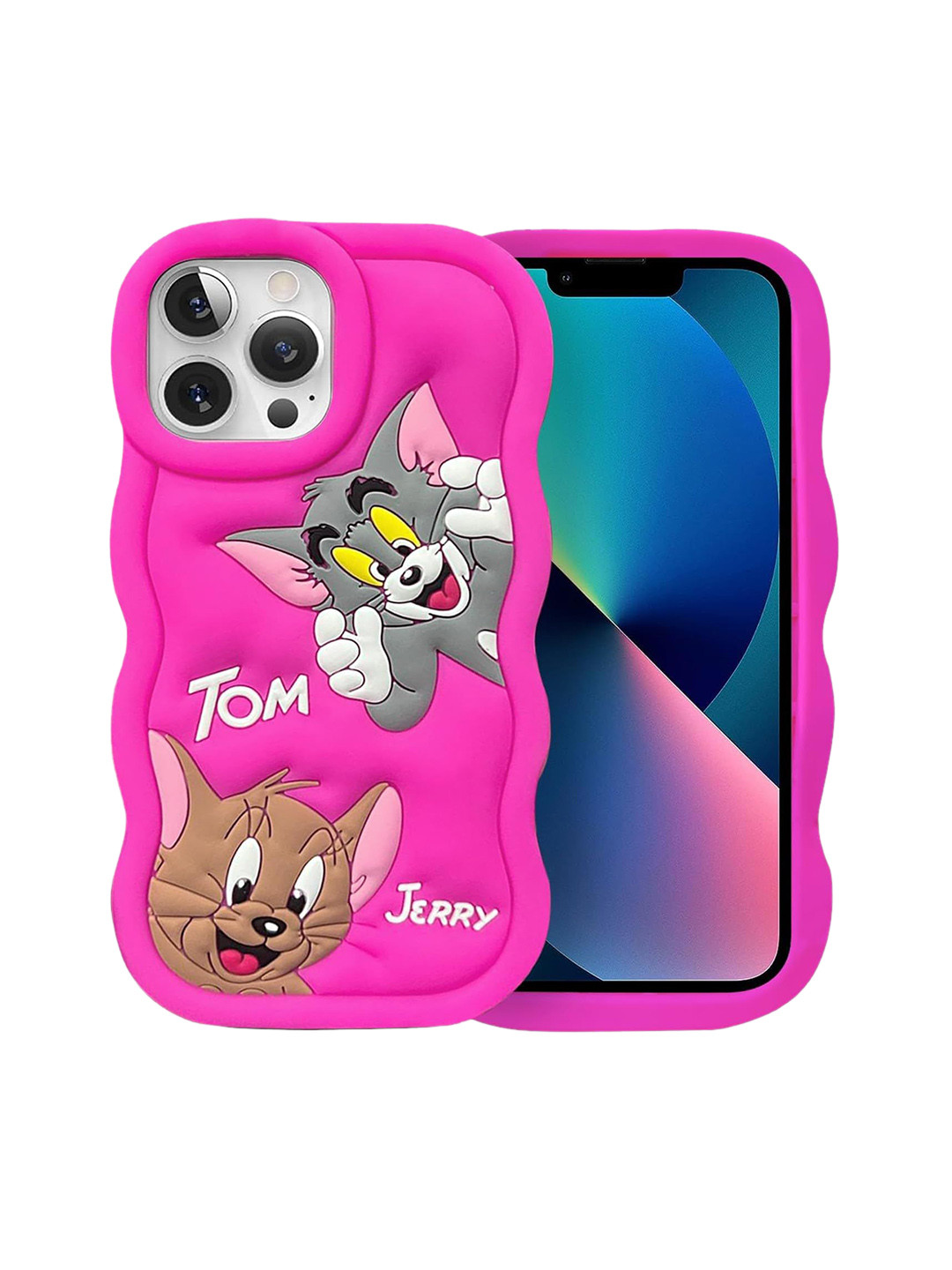 CASE CREATION Cartoon Characters Printed iPhone 14 Pro Silicone Back Case Mobile Cover