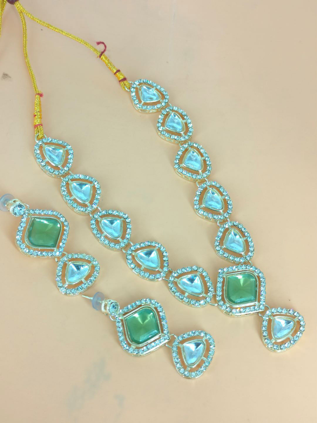 HS FATIO Stone-Studded Jewellery Set