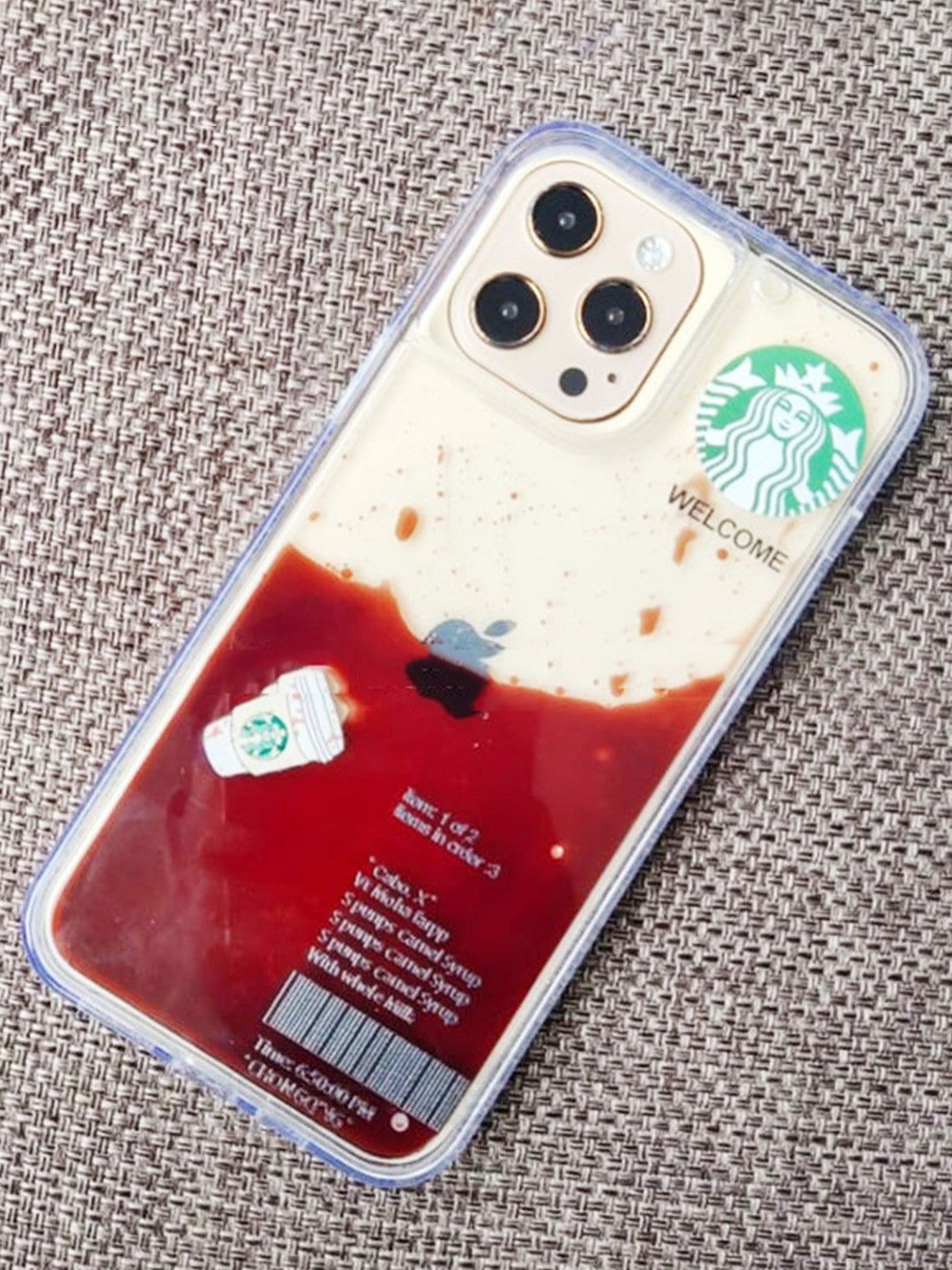 CASE CREATION  Liquid Coffee Floating iPhone 14 Pro Back Case Mobile Accessories