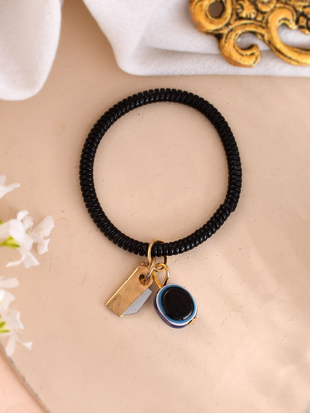 DIVASTRI Stainless Steel Copper-Plated Wraparound Bracelet