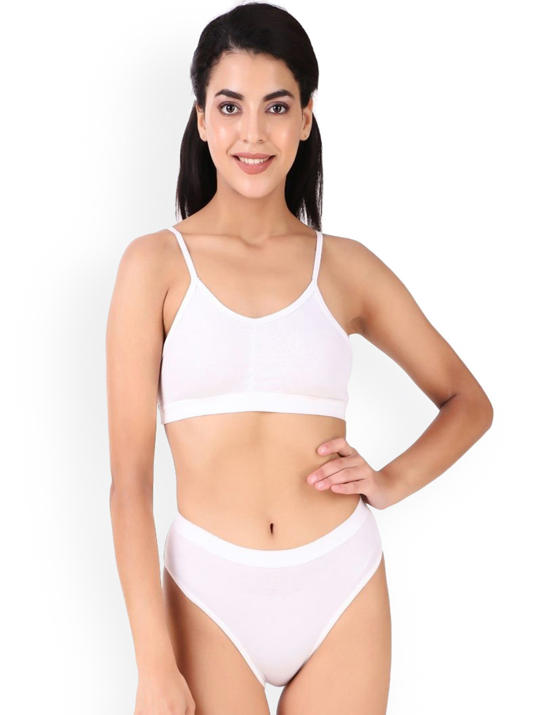EMPISTO Cotton Non Padded Lingerie Sets SRE-TINA-SET-WHITE-30