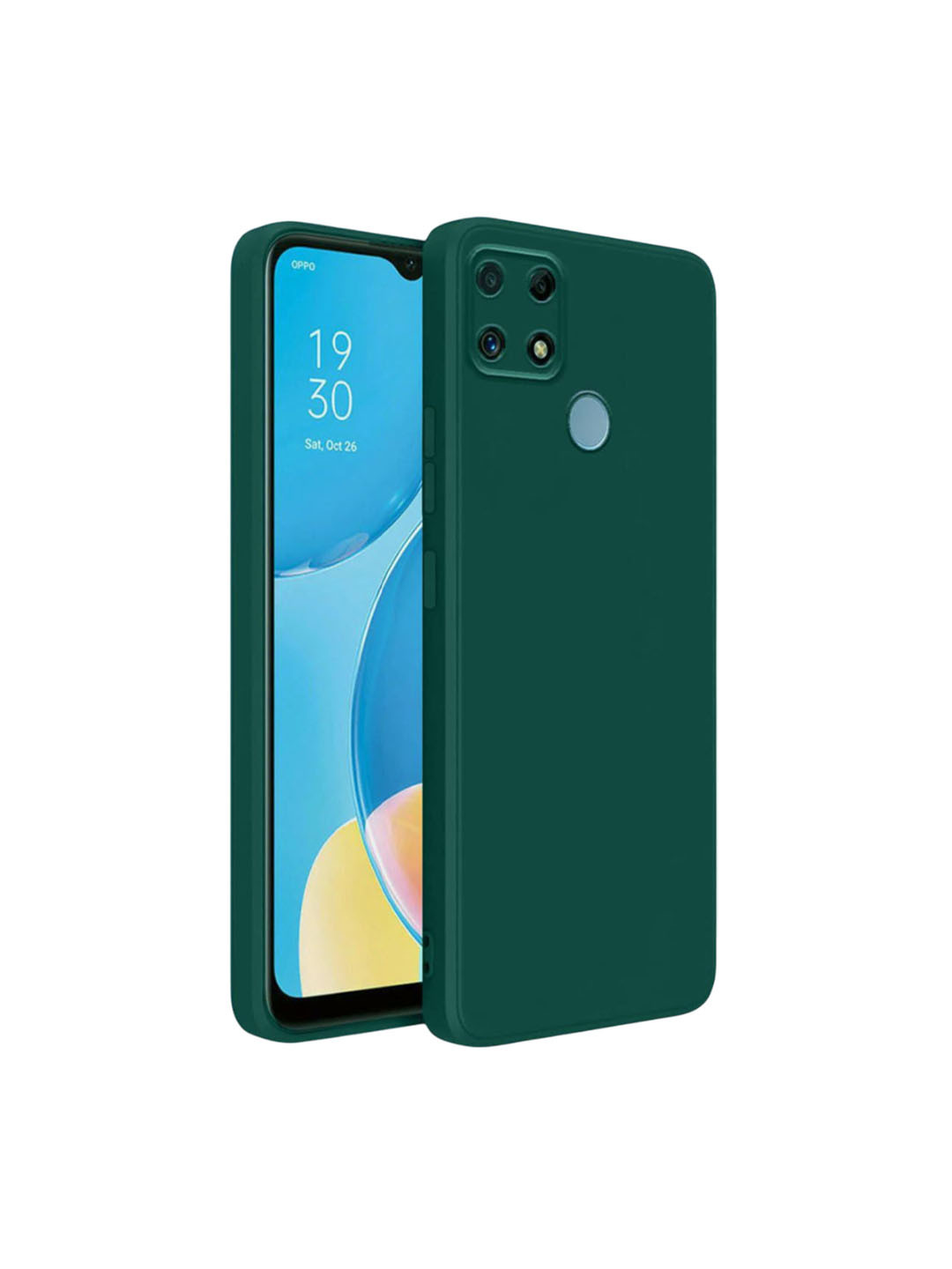 LIRAMARK Unisex Solid Printed Back Case Oppo A15 / A15s Mobile Accessories