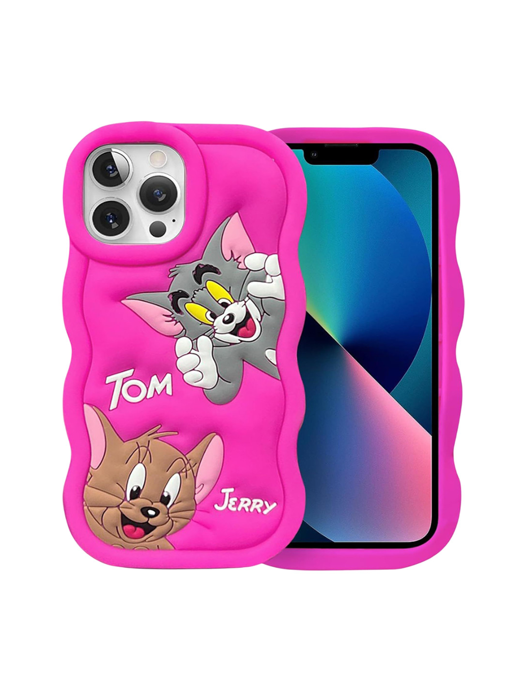 CASE CREATION Tom And Jerry Cartoon Printed iPhone 15 Pro Max Silicone Back Case