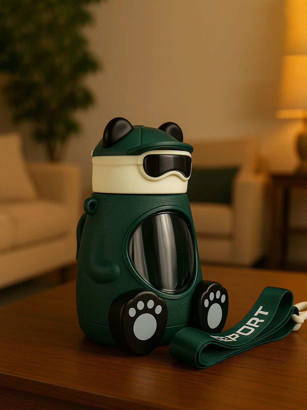 GUCHIGU Kids Green Sipper Water Bottle