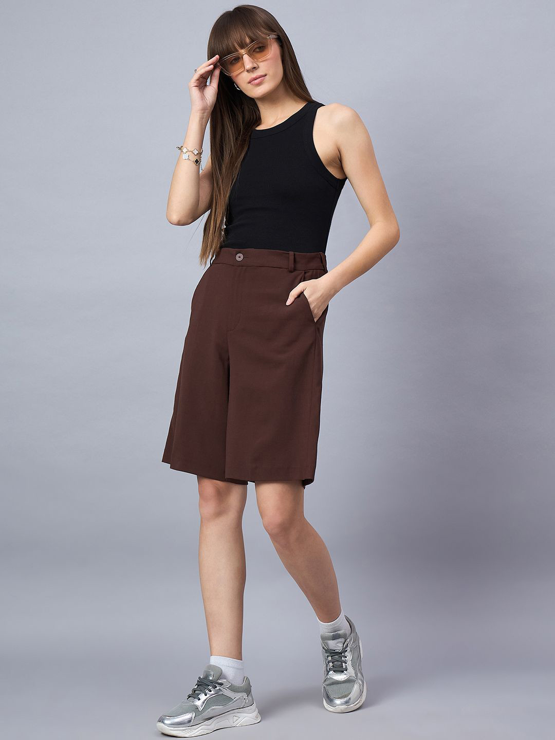 98 Degree North Women Ribbed Cotton Tank Crop Top