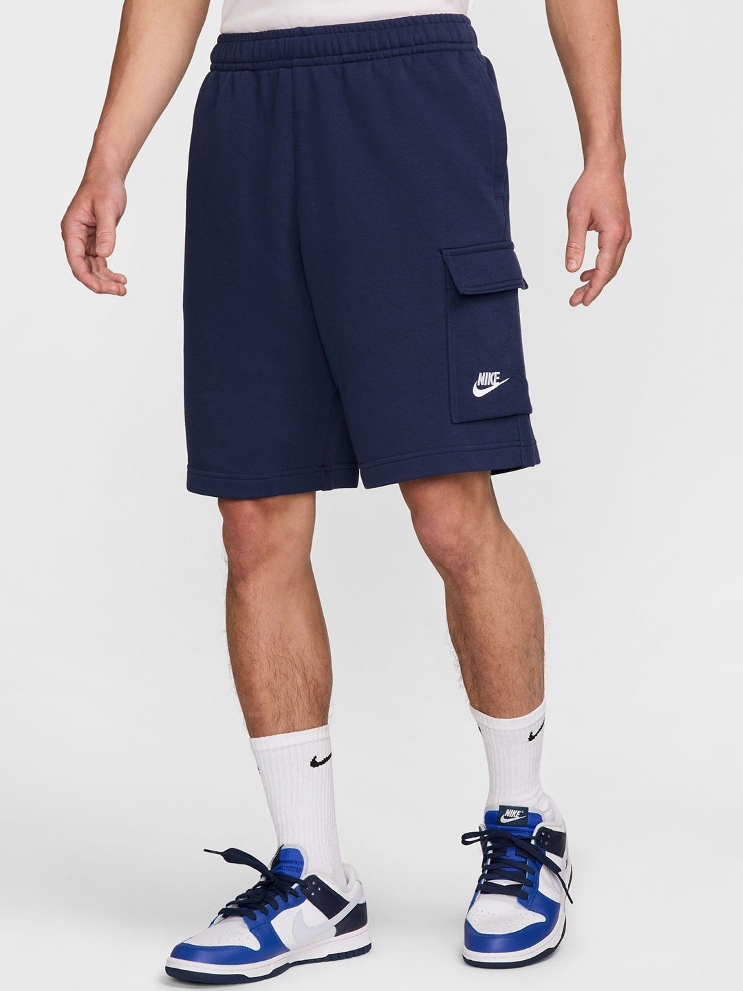 Nike Men Solid Cotton Terry Regular Fit Mid-Rise Sports Shorts
