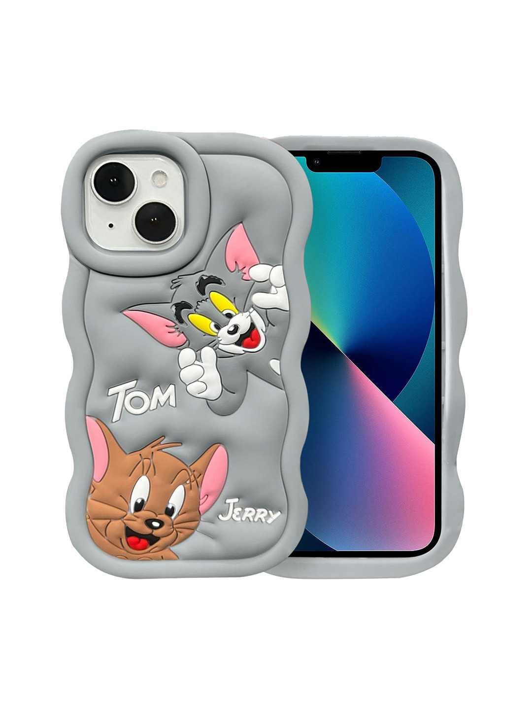 CASE CREATION Cartoon Characters Printed iPhone 16 Back Silicone Case Mobile Accessories