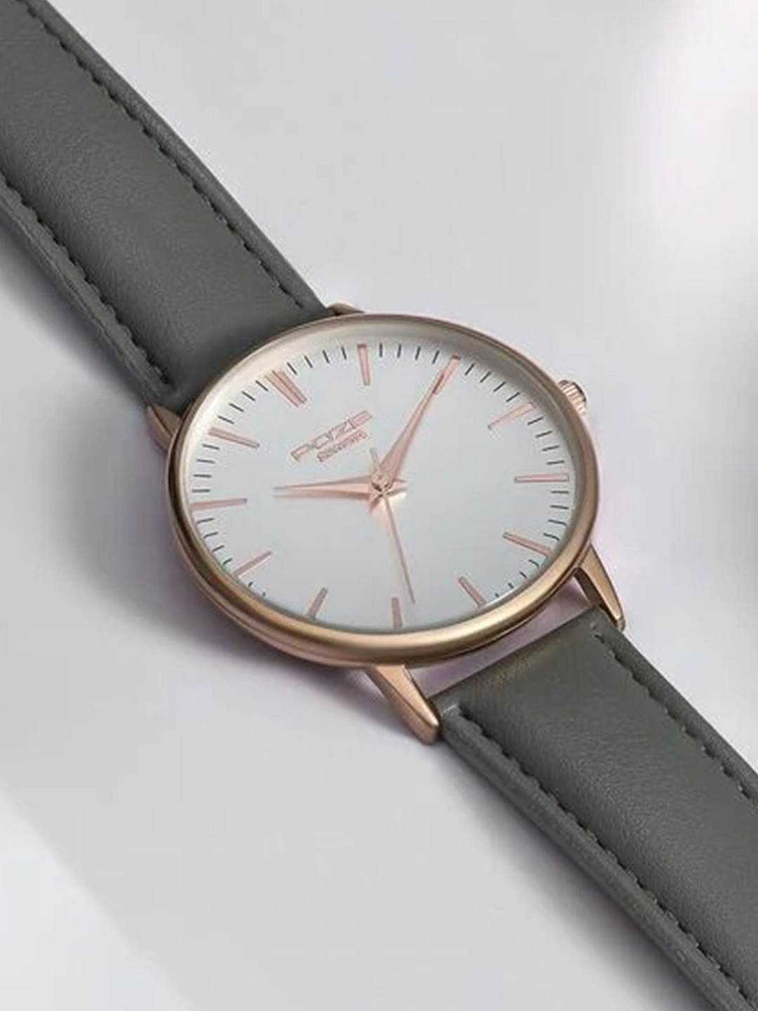 Sonata Poze Quartz Analog White Round Dial Leather Strap Watch For Men - SP70029WL01W