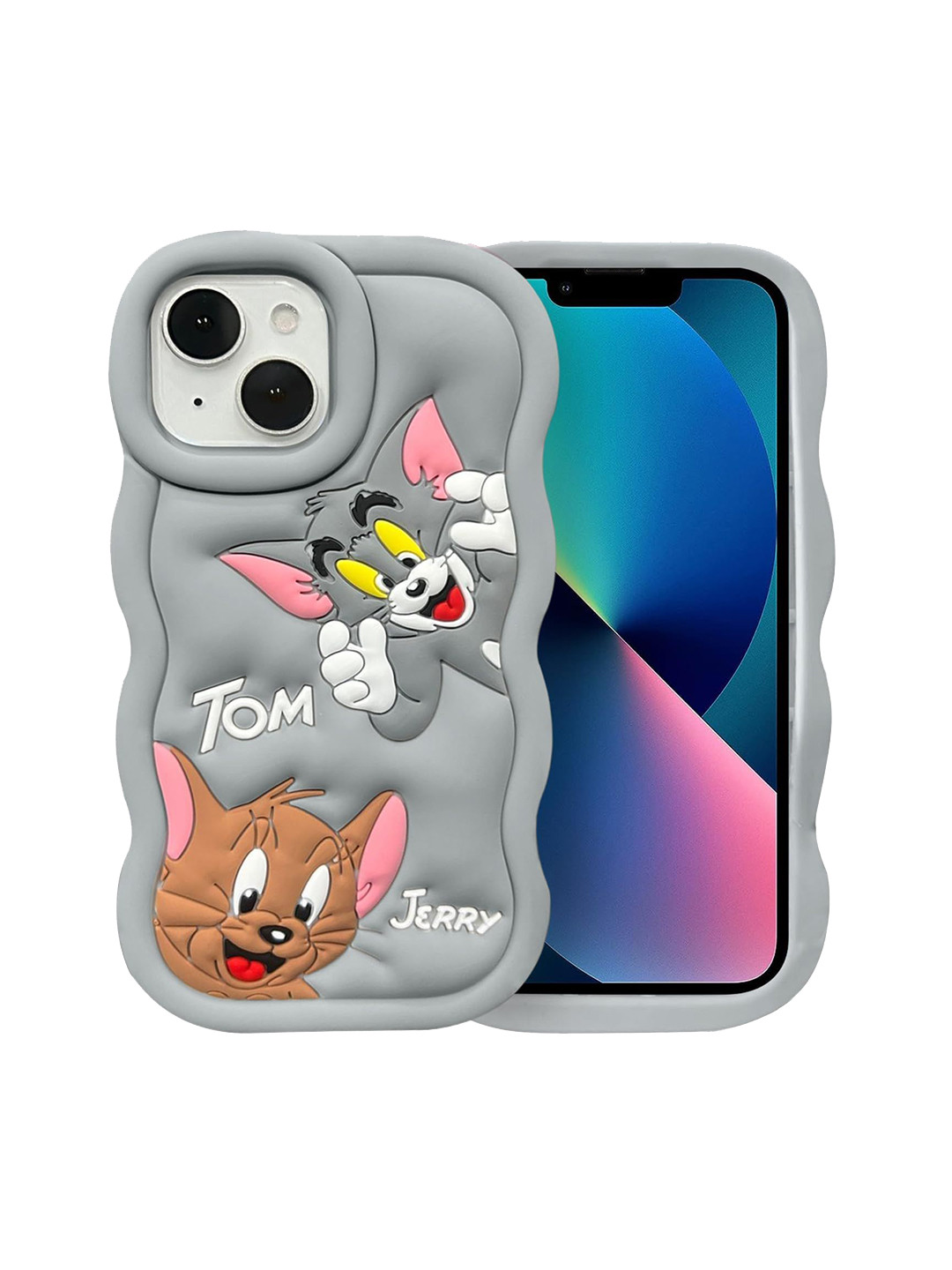 CASE CREATION Tom & Jerry Cartoon Printed iPhone 13 Pro Silicone Back Case