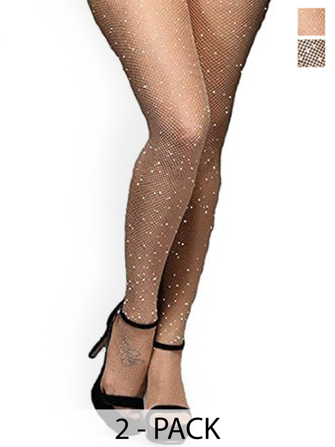 OGIMI- Ohh Give me Pack Of 2 Thigh-High Sheered Stockings