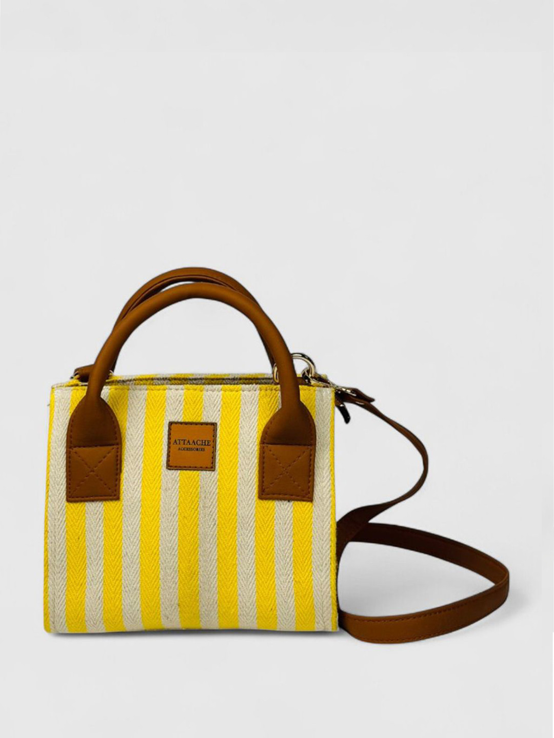 ATTAACHE ACCESSORIES Women Striped Swagger Handheld Bag