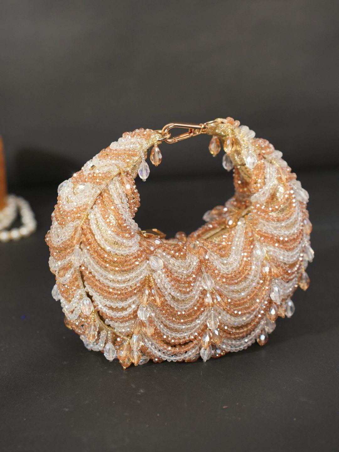 House of Kosha Liona Embellished Swagger Handheld Bag