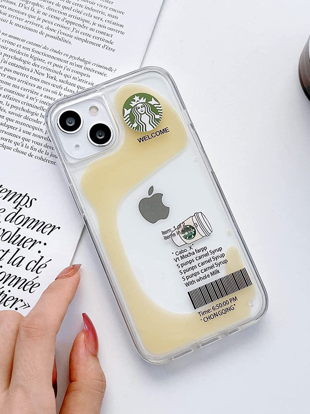 CASE CREATION Neon Sand Printed iPhone 14 Back Case Mobile Accessories
