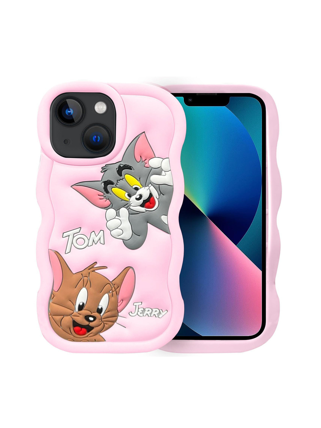 CASE CREATION Tom And Jerry Cartoon Printed iPhone 15 Silicone Back Case