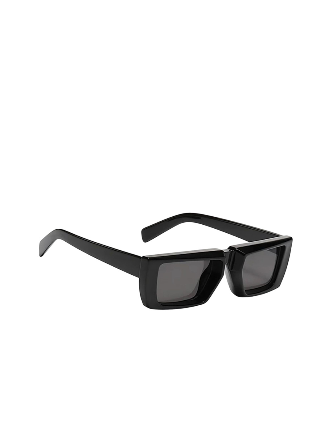 LIZA ANGEL Unisex Futuristic Series Rectangle Y2K Black Sunglasses