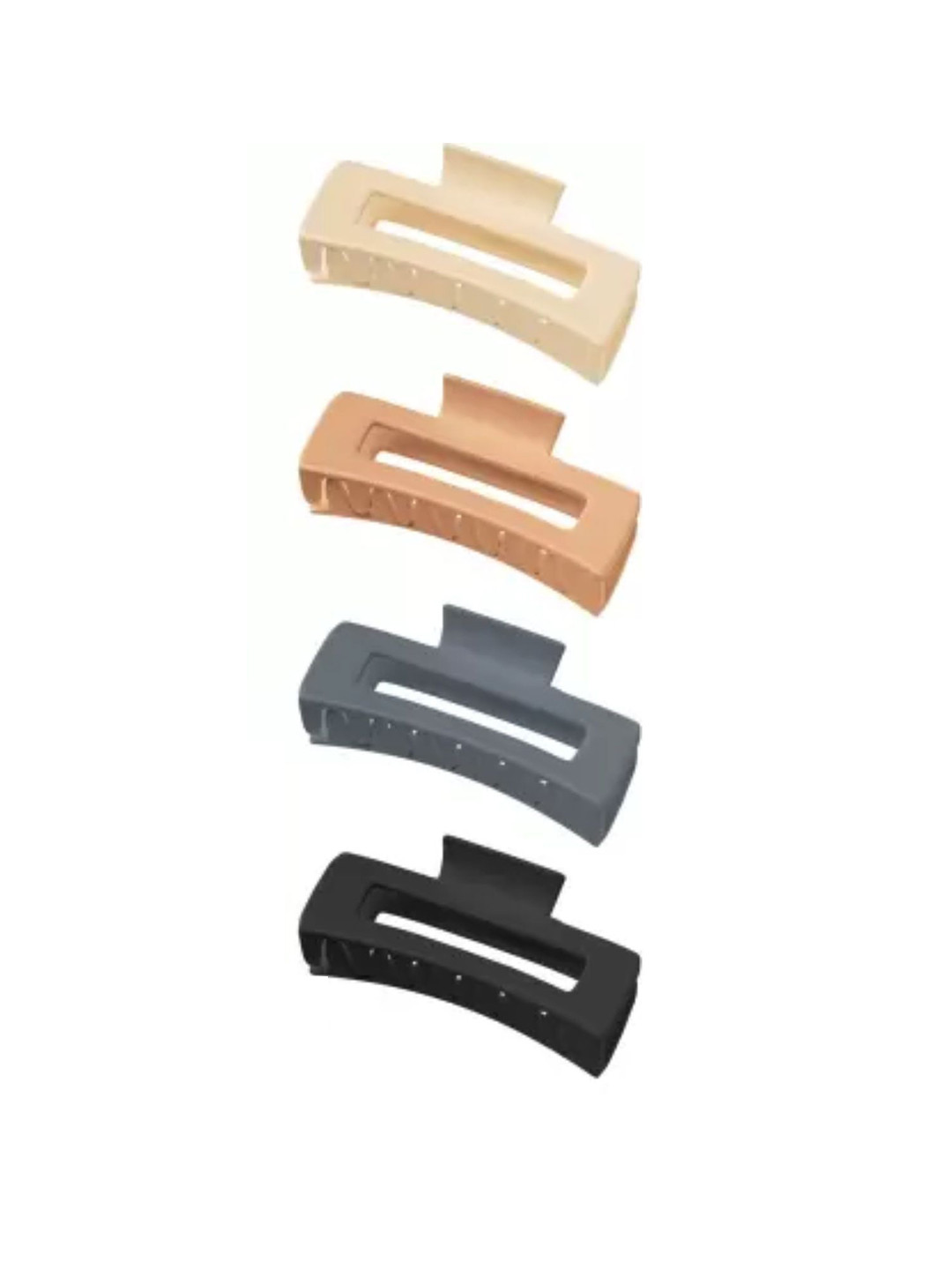DN ENTERPRISES Women Pack of 4 Rectangle Non Slip Hair Claw Clip Clutcher
