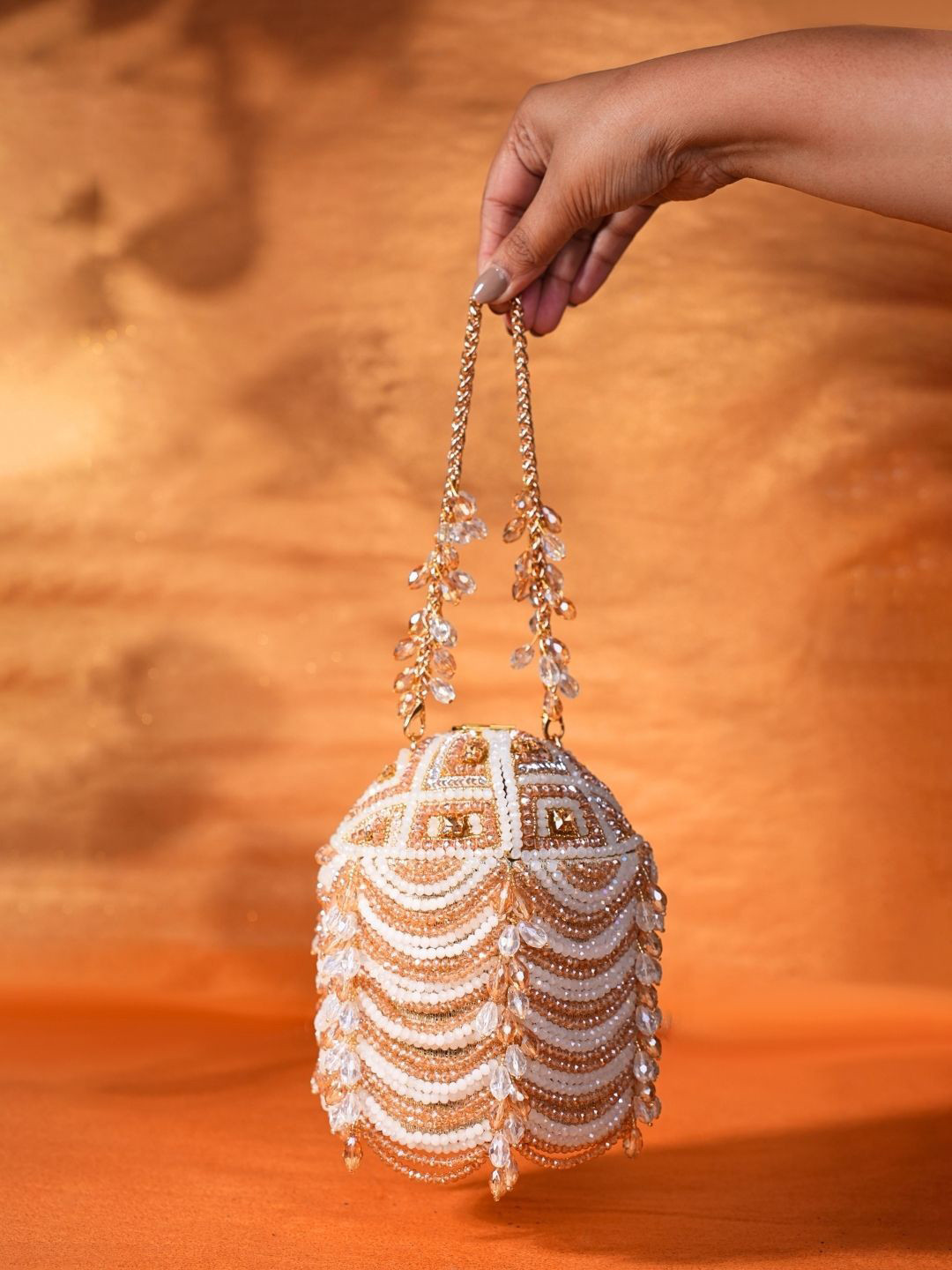 House of Kosha Evara Embellished Bucket Shoulder Bag