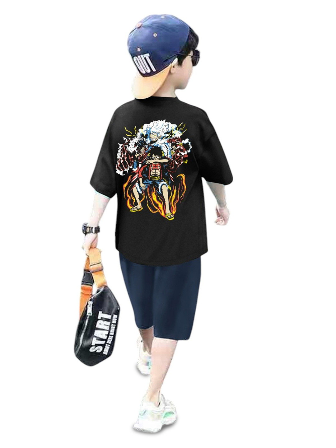 GCYX Boys Printed T-shirt with Shorts