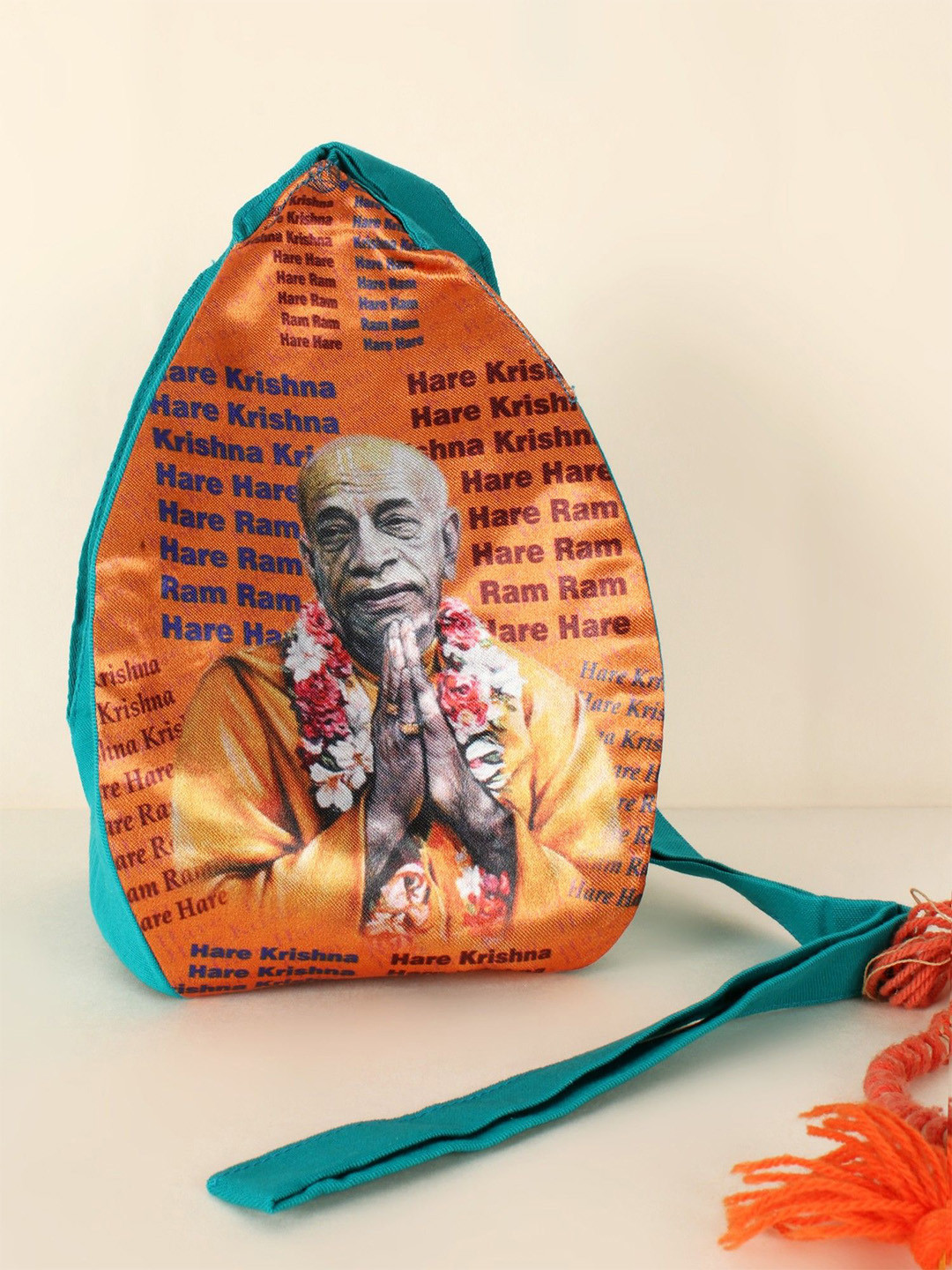 Exotic India Srila Prabhupada Printed Gaumukhi Japa Mala Bag for Mantra Jaap