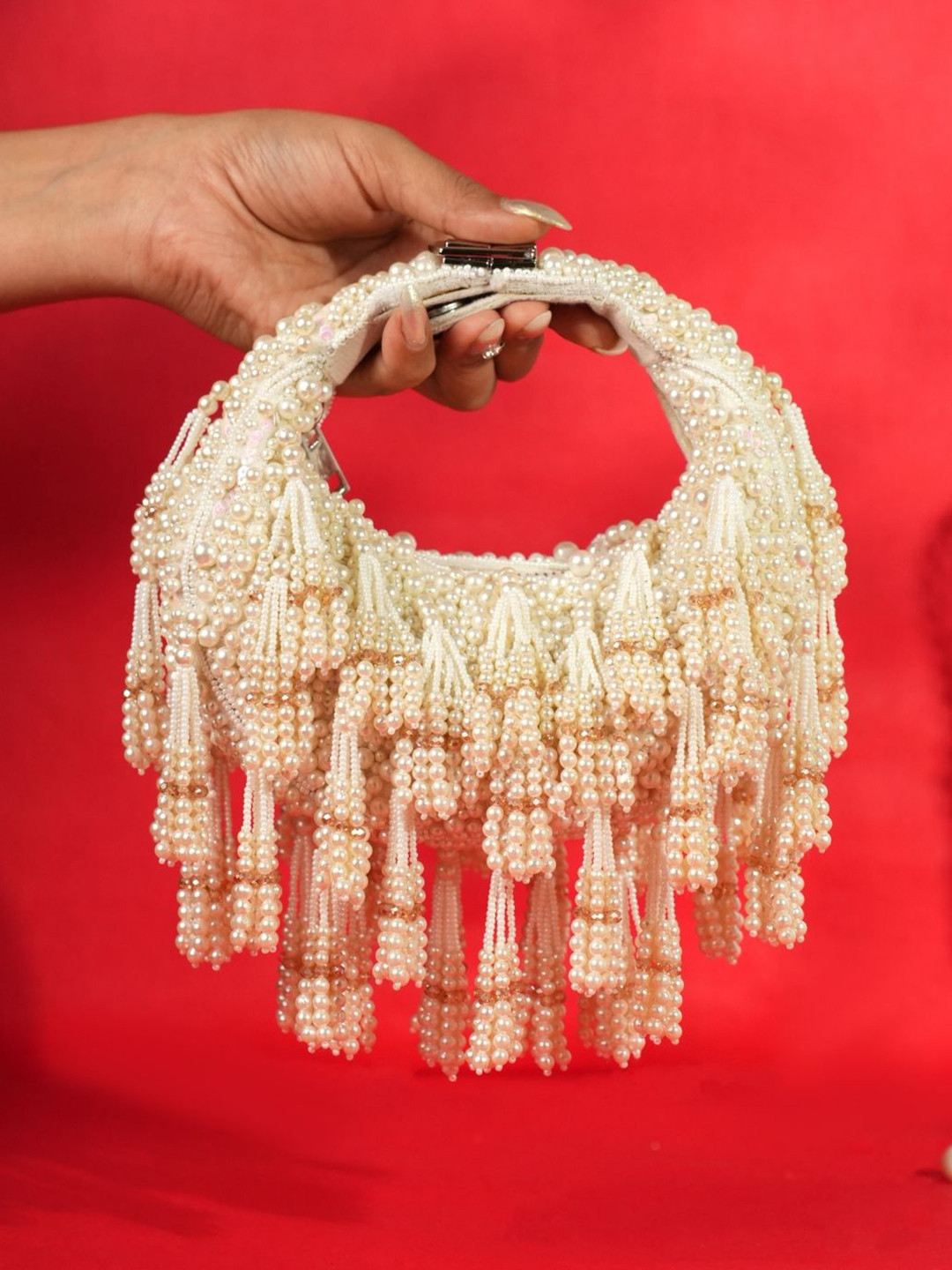 House of Kosha Emma Embellished Suede Shopper Hobo Bag