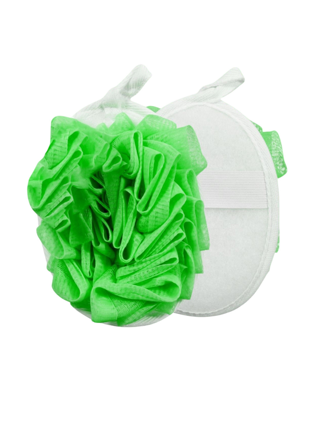 Sizi Soft Luxury Bathing Round Hand Loofah With Strap - Green