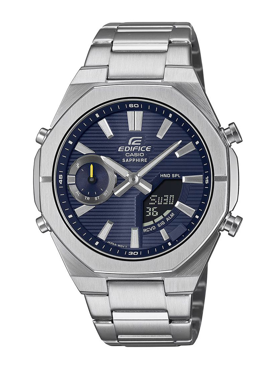 CASIO Edifice Men Stainless Steel Cuff Straps Analogue and Digital Watch ED649