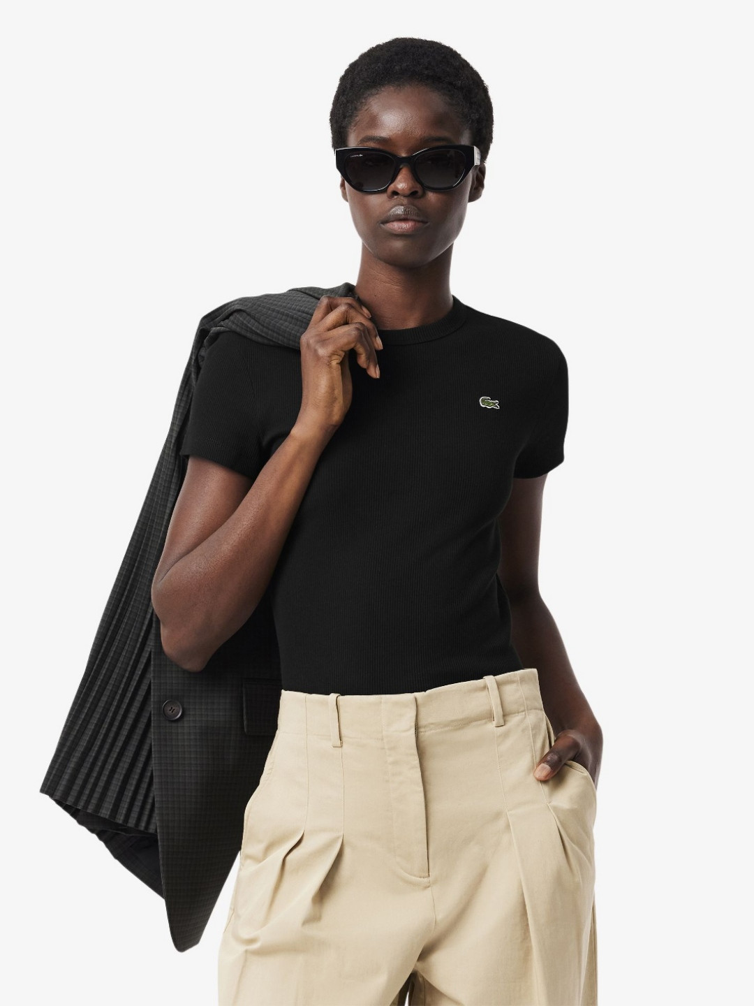 Lacoste Round Neck Slim Fit Pure Cotton T-shirt