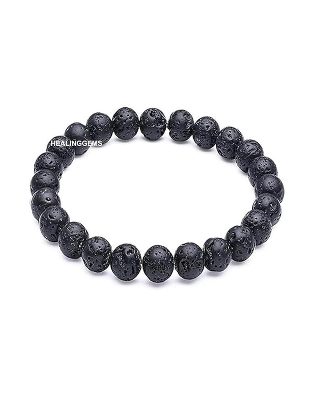HEALINGGEMS Unisex Black Lava Bracelet