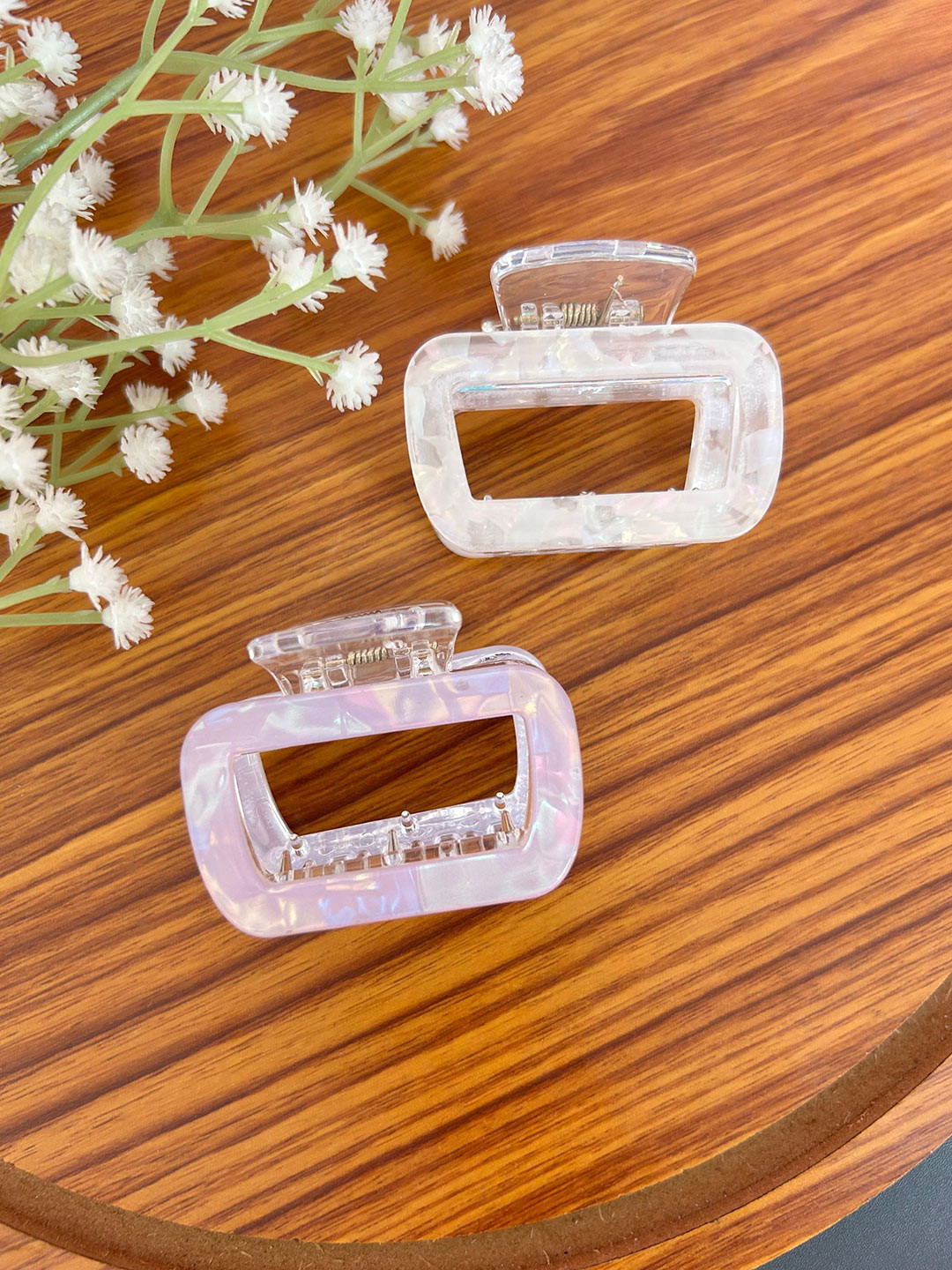 Bofeini Modern Monochrome Women Pack of 2  Claw Clip