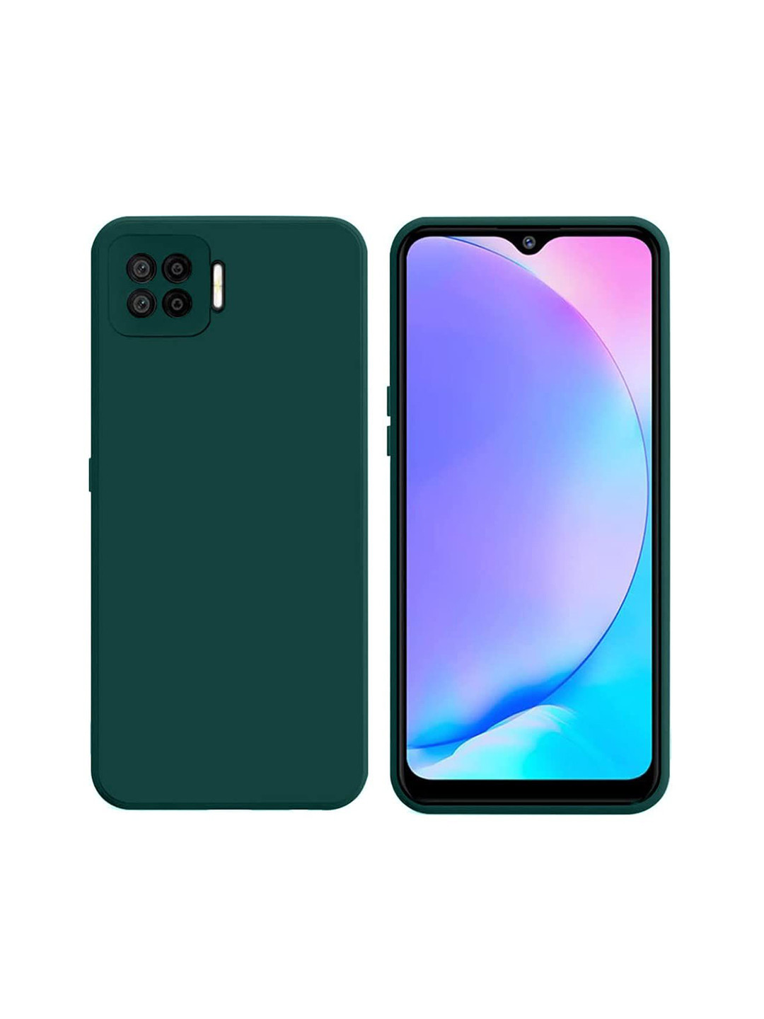 LIRAMARK Unisex Oppo F17 Solid Back Case