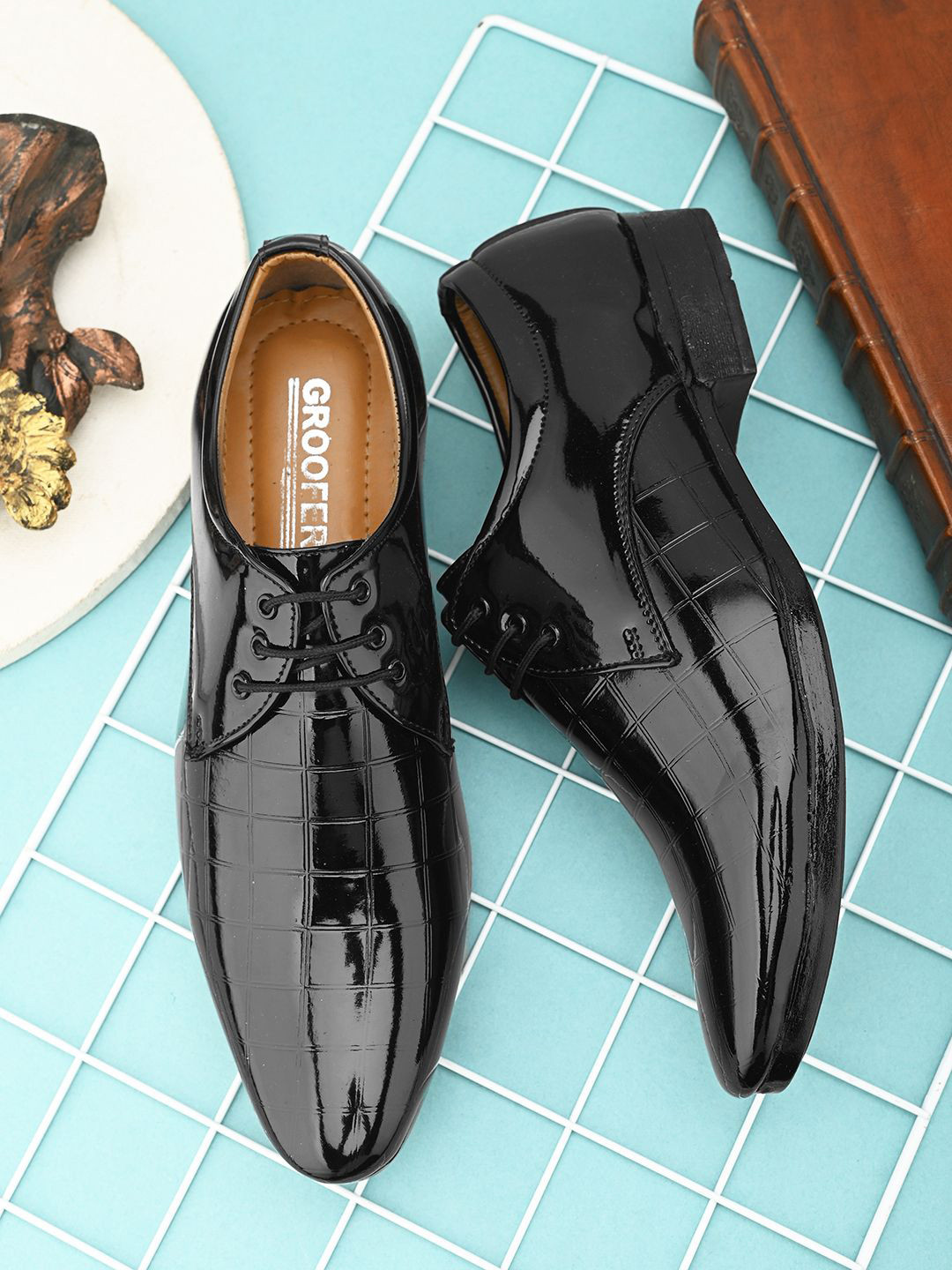 Groofer Formal Round Toe Lace-Ups Derbys Shoes