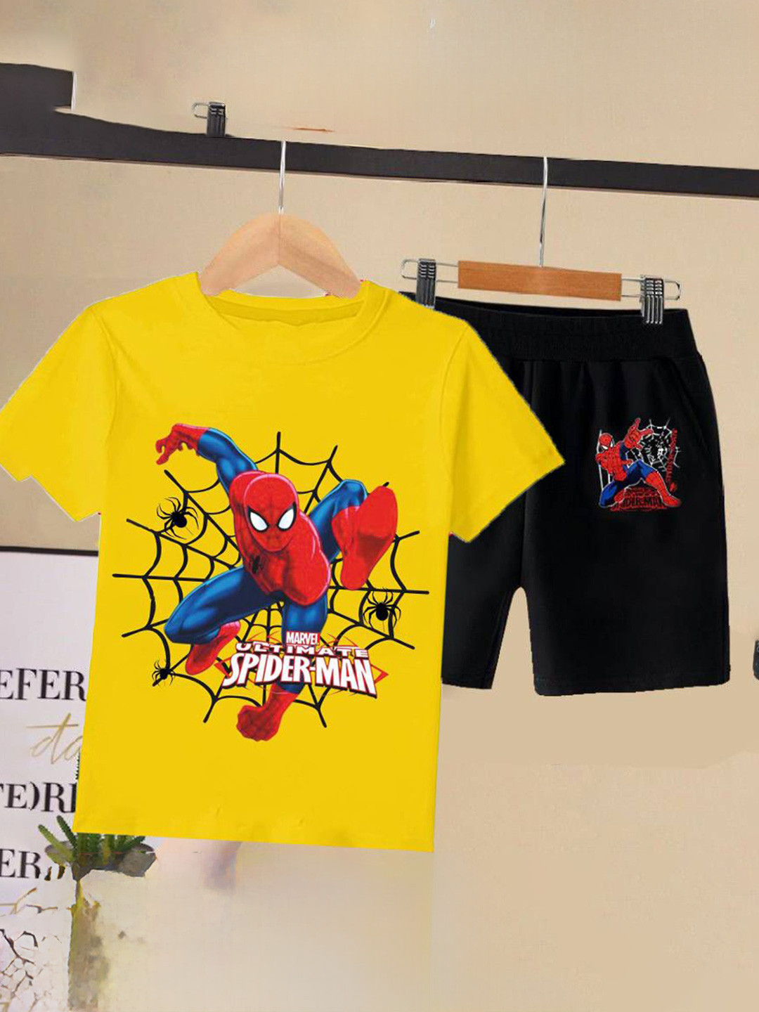 OSAMWEAR Boys Graphic Printed Spider-Man Round Neck T-shirt With Short