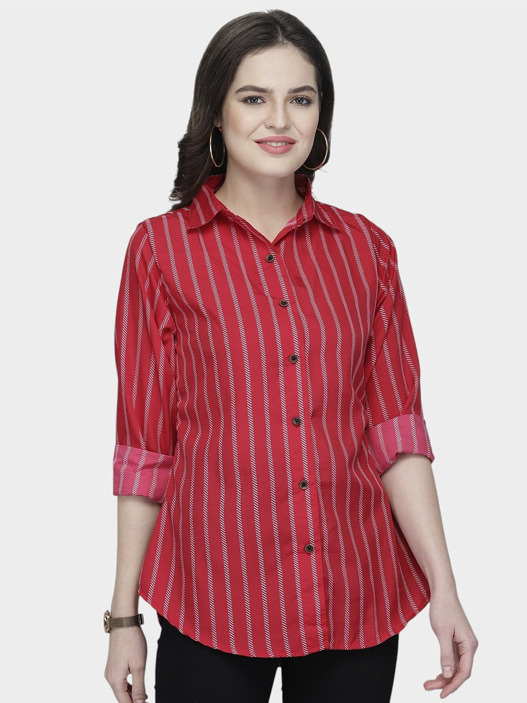 CORSICA Women Classic Striped Casual Shirt