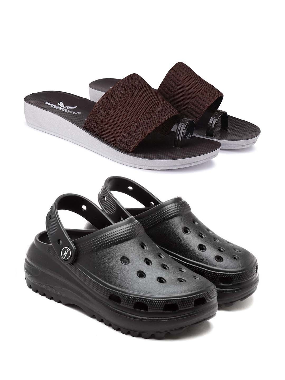 BERSACHE Women One Toe Flats With Clogs