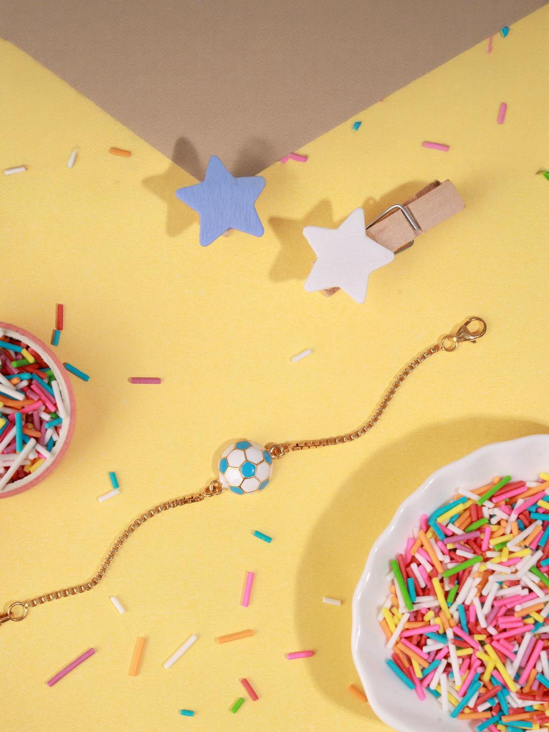 Elegante kids Sterling Silver Football  Bracelet