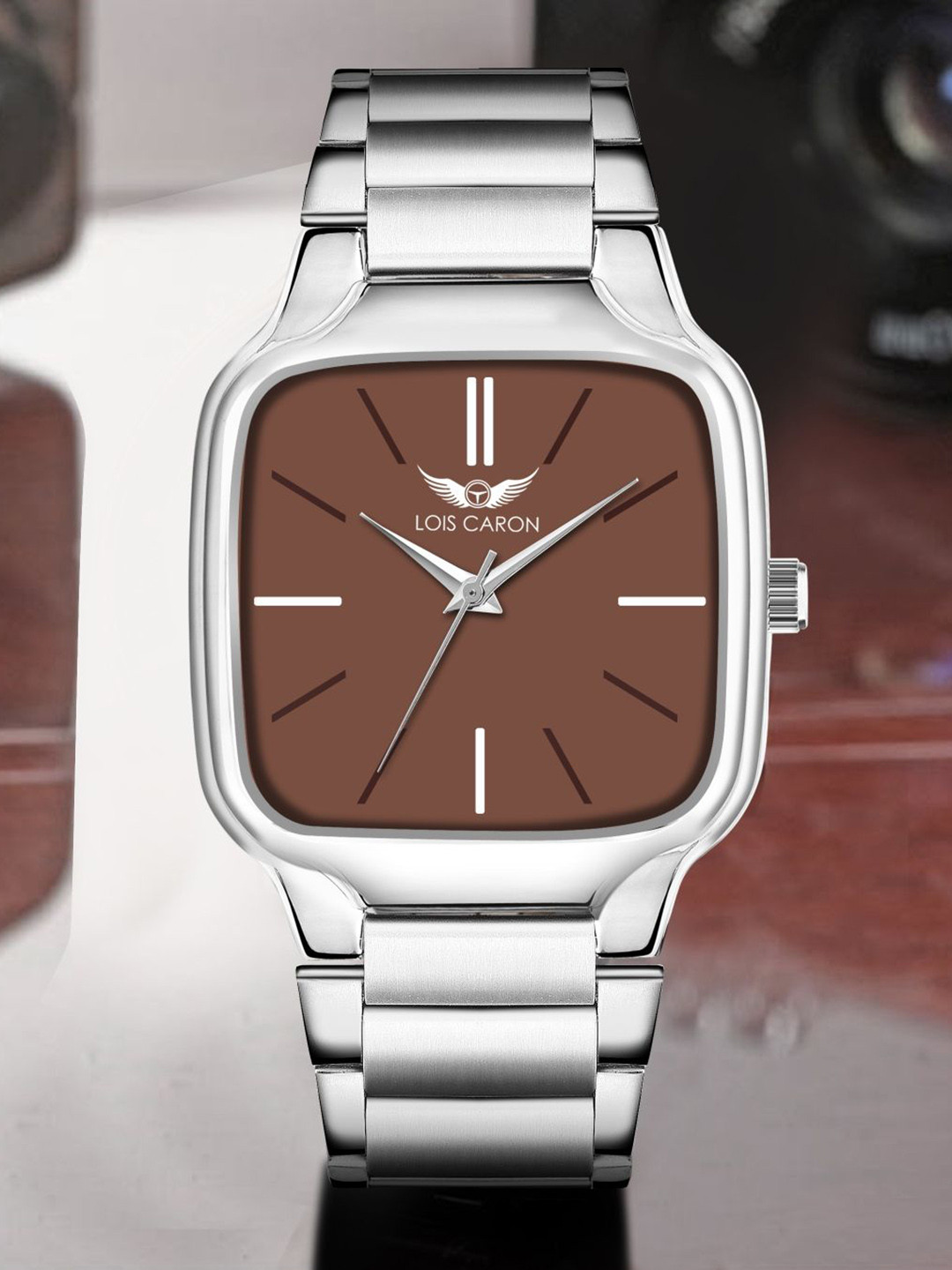 LOIS CARON Men Dial & Stainless Steel Bracelet Style Straps Analogue Watch LCS-4316