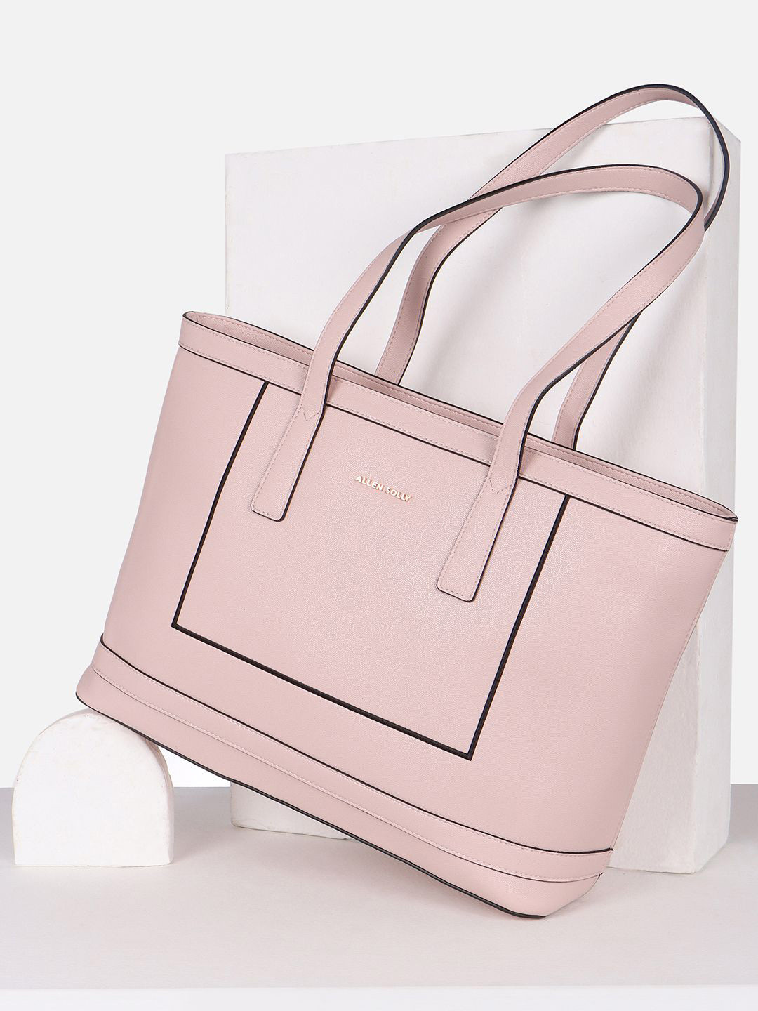 Allen Solly Woman Textured Bucket Handheld Bag with Fringed