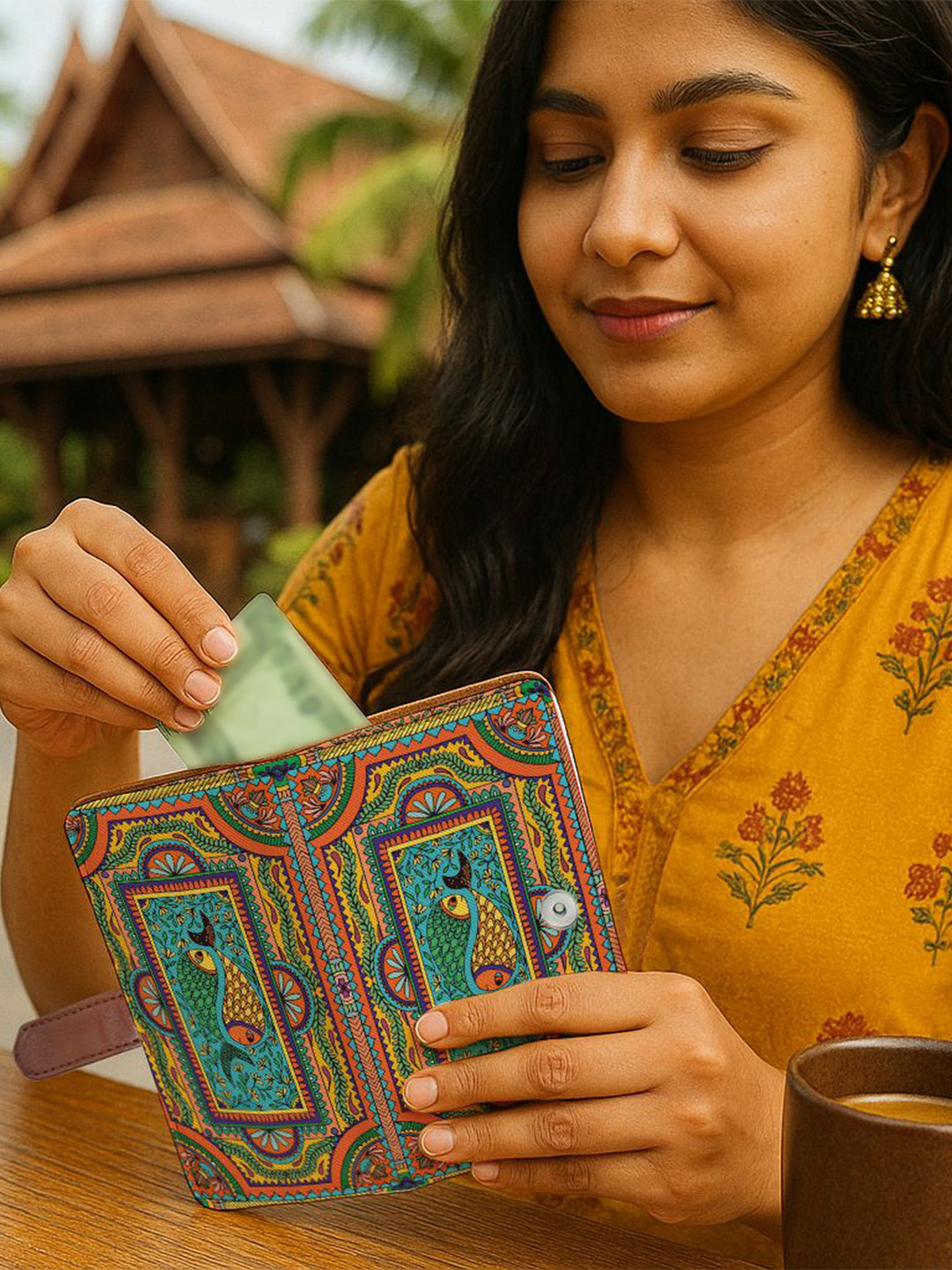 Kalankit Women Kalankit Bi-Fold Wallet Gift Multicolour Mandala