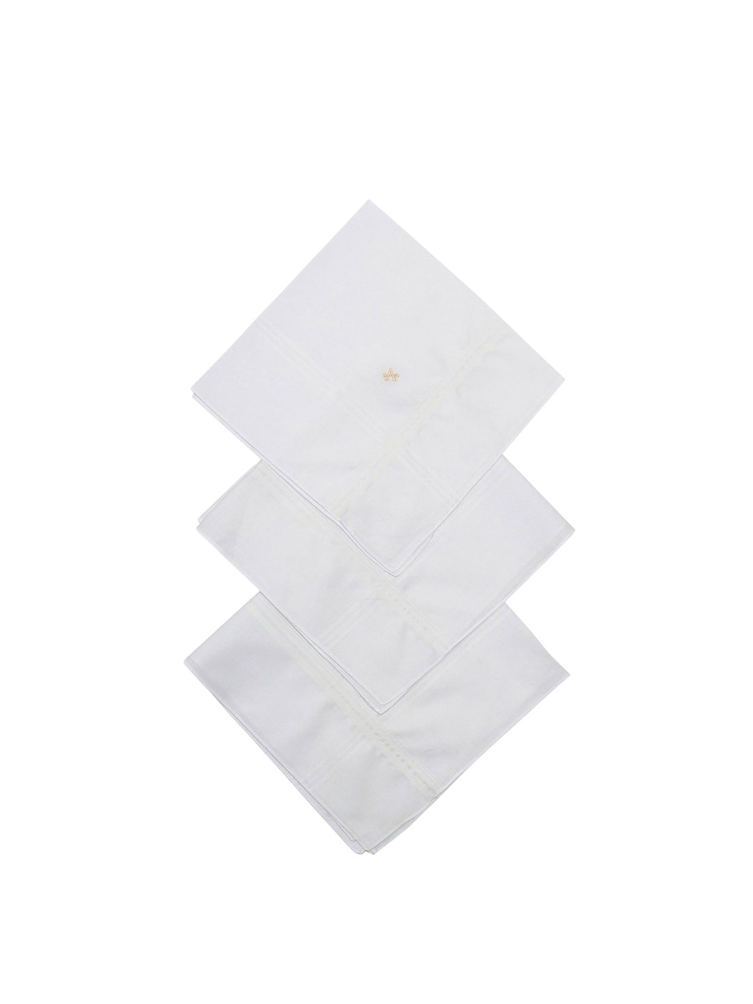 Arrow Men Pack Of 4 Striped Border Cotton Handkerchiefs