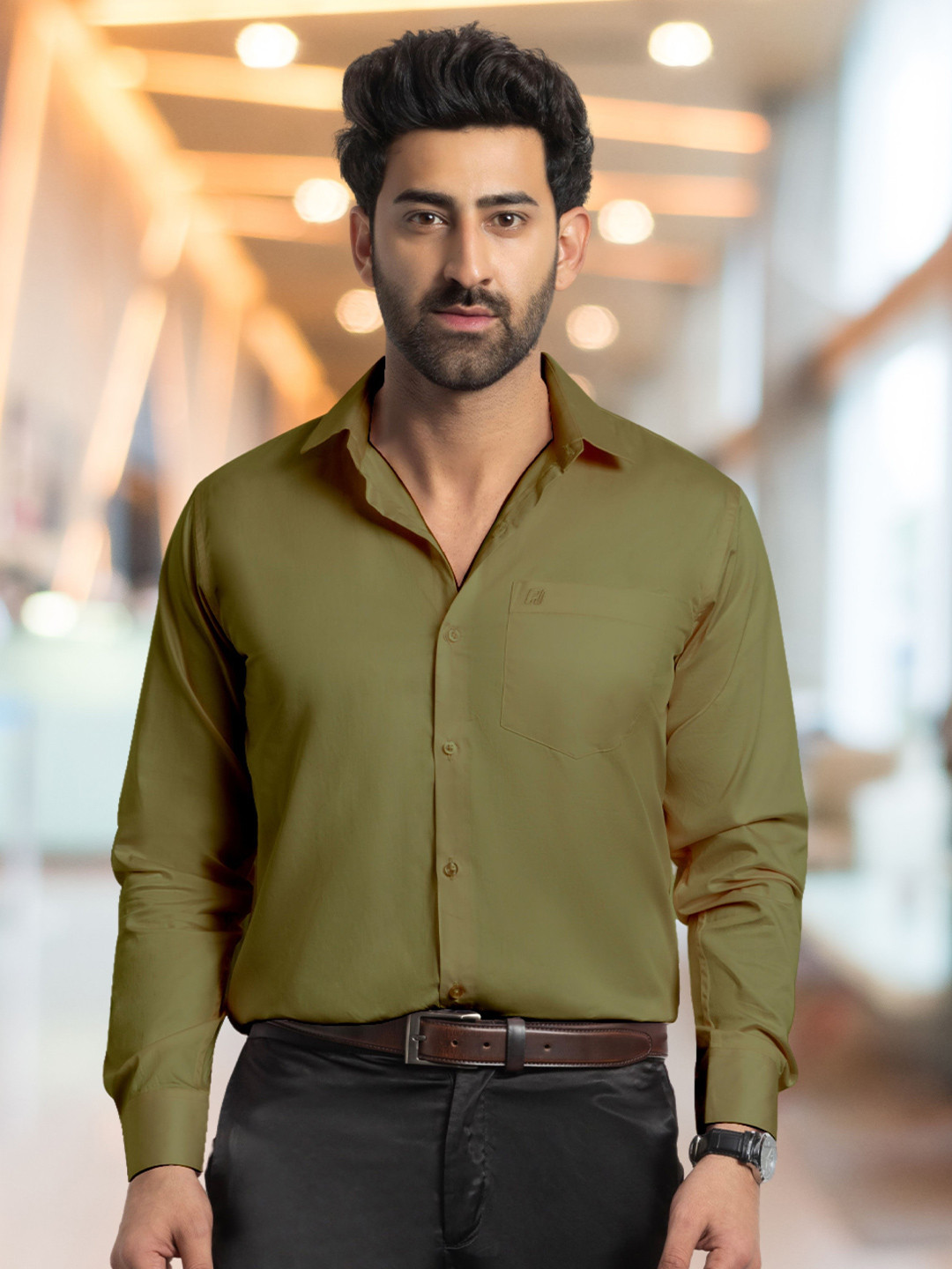FILO HEVIS Spread Collar Classic Cotton Formal Shirt