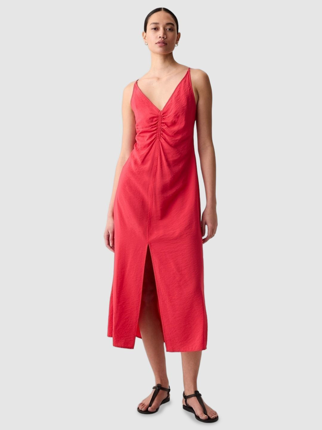 GAP Shoulder Straps Sleeveless Strappy Back Maxi A-Line Dress
